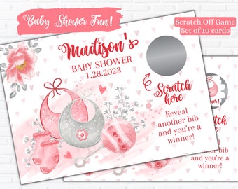 Baby Shower Scratch Off Cards | Set of 10 Cards | Party Prize | Party Favor | Party Game