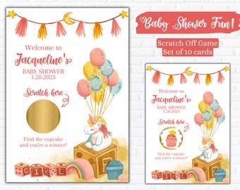 Baby Shower Scratch Off Cards | Set of 10 Cards | Party Prize | Party Favor | Party Game