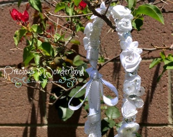 White Wedding Themed Princess Flower Crown / Wreath / Halo