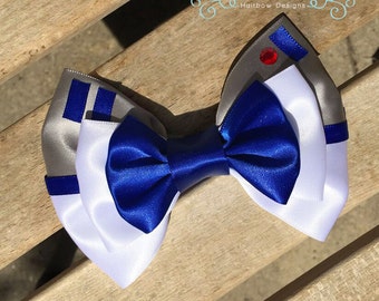 Blue Droid Hair Bow