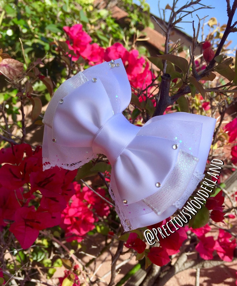 White Wedding Hair Bow