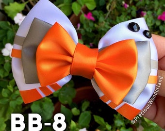 Orange Droid Hair Bow