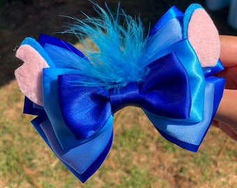 Blue Alien Hair bow