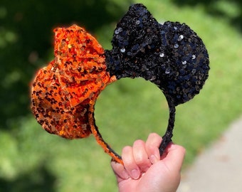 Make it orange Make it black velvet sequin  Mouse Ears