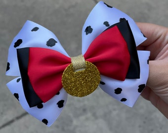 Dalmatian Hair Bow