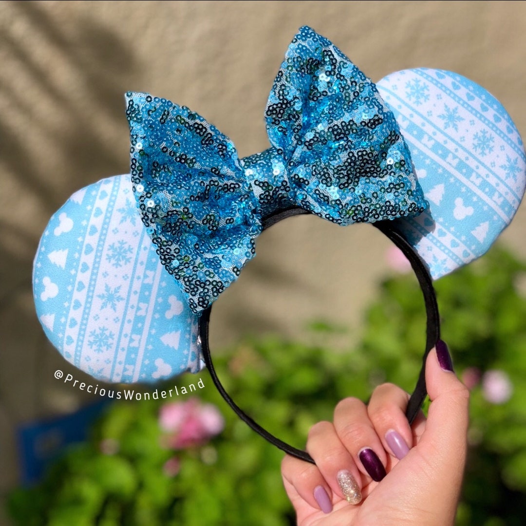 Baby Blue Christmas Sweater Ears Etsy