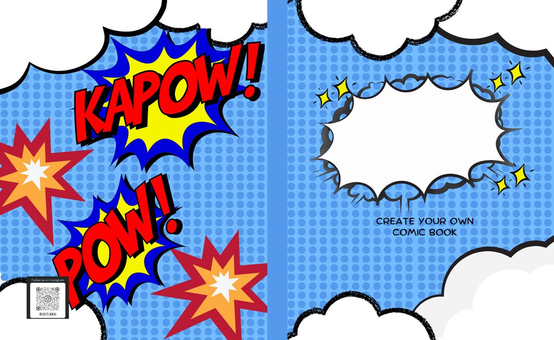 Make Your Own Comic Book empty Pages Comic Strips for Boys - Etsy