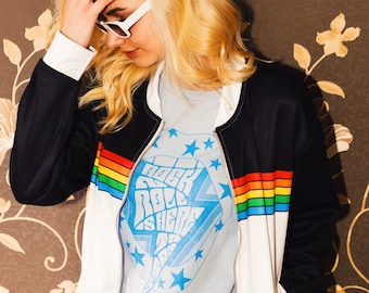 70s jacket womens 70s sports jacket retro zip jacket vintage style bomber jacket 60s track jacket bomber womens 70s clothing hippie jacket