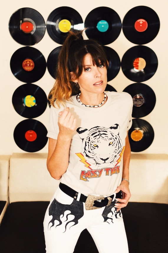 Easy Tiger Vintage Women s 70s Graphic Tees for Women Vintage Band