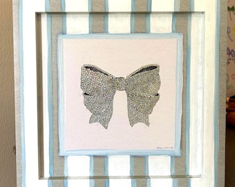 Strass-Schleifen-Wanddeko