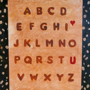 Alphabet Original Oil Painting - ABC's Nursery Art - Large Oil Painting - Nursery Art - Kid Art - Typography Painting - Kid's Gift - Nursery
