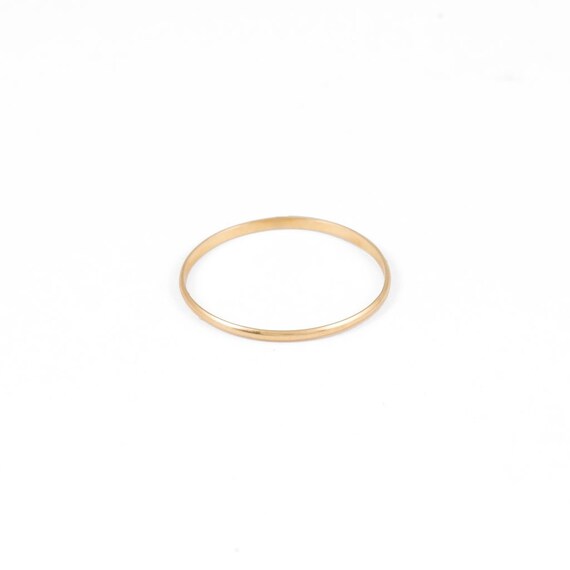 Zierliche Dunne Halbrund Draht Bandring Speicher Stapelring Etsy