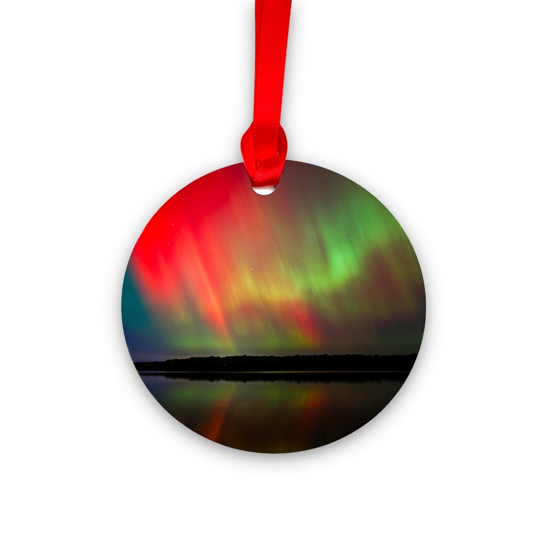 Michigan Northern Lights Ornament, Northern Lights Gift, Gift Tag ...
