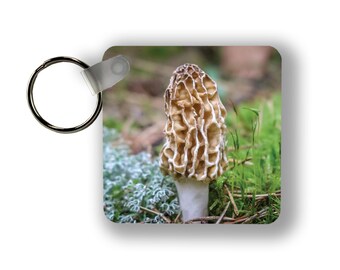 Michigan Keychain - Michigan Acrylic Keychain - Morel Mushroom Keychain - Morel Mushroom - Mushroom Gift - Morel Key Chain -Mushroom Hunting