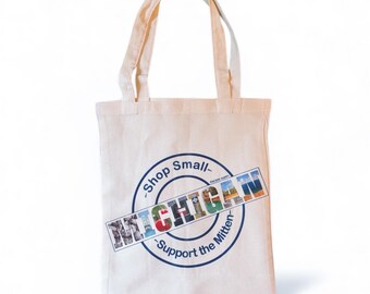 Handmade Michigan Tote Bag – Original Michigan Photo Print – Shop Small Support the Mitten