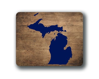 Michigan UofM Blue Mousepad - Michigan Mousepad- Michigan Office Decor- Michigan Photography Michigan Gift - Michigan UofM Gift -Home Office