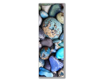 Leland Blues Bookmark - Michigan Photography - Leland Blue Stone- Slag - Michigan Bookmark - 2" x 6" - Bookmark - Rock Hunter - Rock Gifts