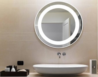 Impeccable LED Lighted Round Bathroom Vanity Mirror
