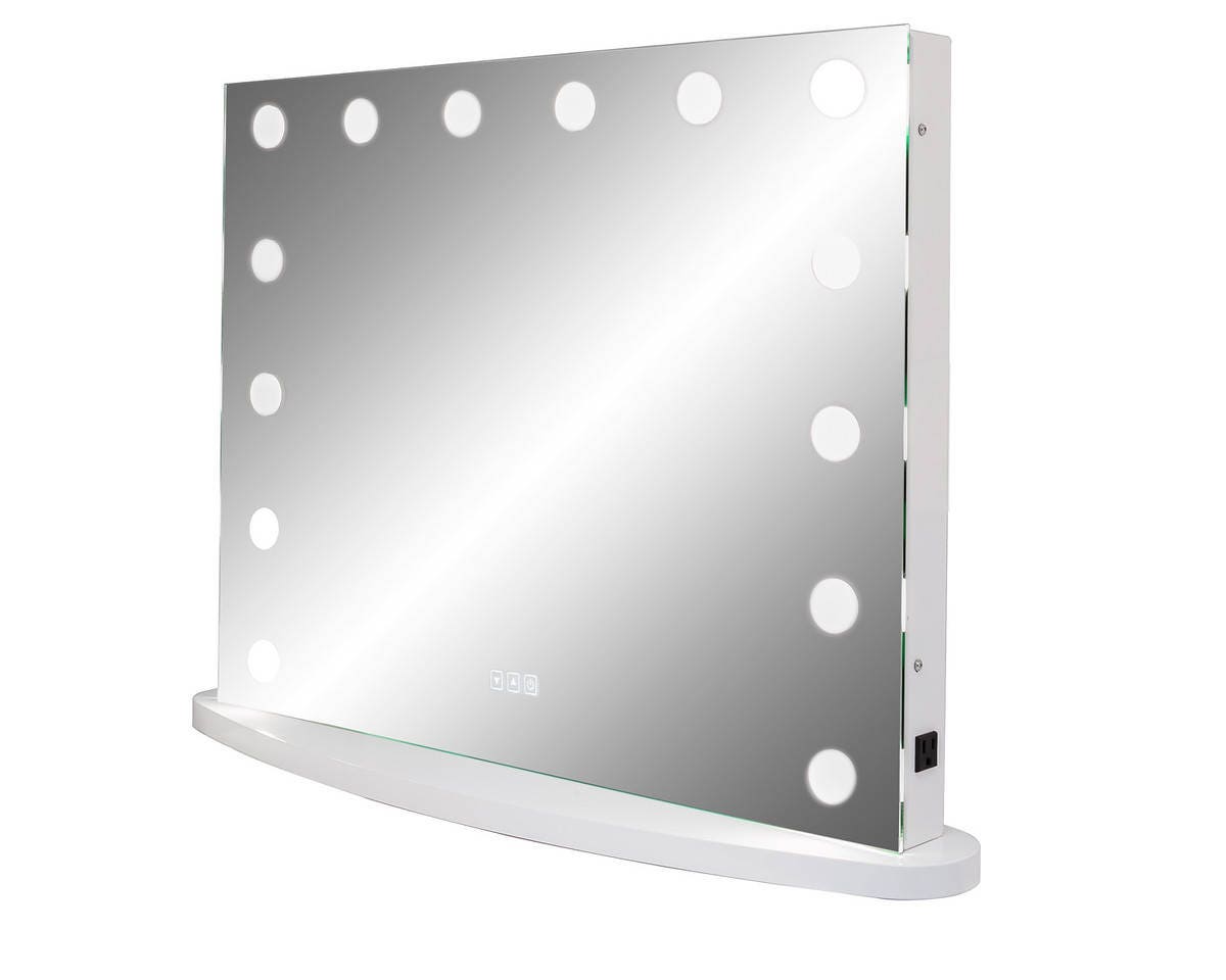 XL Hollywood Impulse LED Lighted Vanity Mirror w/ Touch Dimmer & 2 Si…