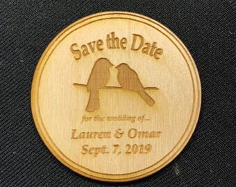 CNS1000 - Save The Date Coins, Personalized, Laser Engraved