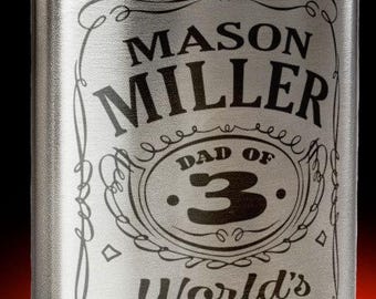 Personalized Engraved Stainless Steel Flask – Father's Day Gift