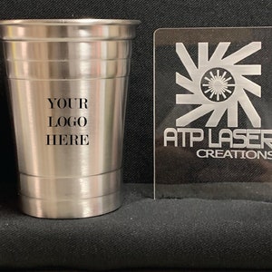 CUP1001- YOUR LOGO HERE, 16 oz. Stainless Steel Cup, Personalized, Custom Laser Engraved