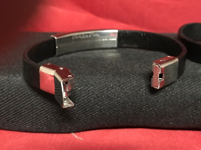 Your Logo Here Stainless Steel,Leather Bracelet Personalized BRAC1003 Laser engraved