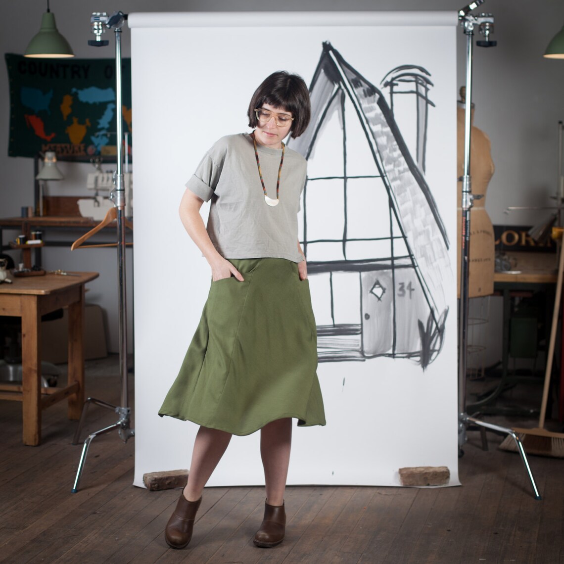 Blueprints for Sewing Aframe Skirt Digital PDF Sewing Pattern Etsy