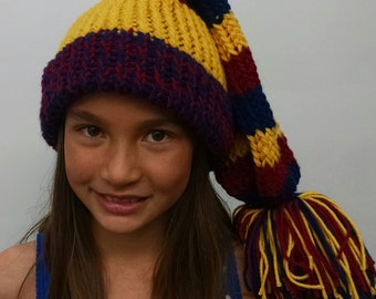 Vuxen eller barnhatt, lagfärger, rödbrun, guld, blå, Barcelona