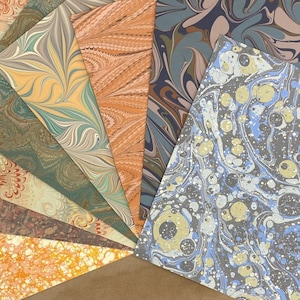 Hand Marbled Paper Packet (12&quot;x12&quot;)