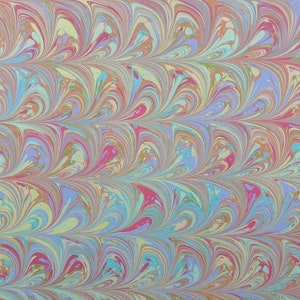 Hand Marbled Paper 19x24 inches (#23)