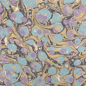 Hand Marbled Paper 19x24 inches (#80)