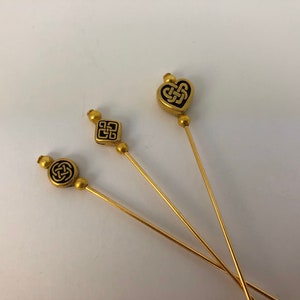 Celtic Knot Pins Lapel Scarf Pin Hat o Hijab Stick Pin Estilo Tibetano