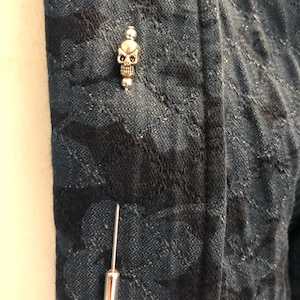 Skull Pin Hat Lapel Scarf Pin Wedding Accessory Hijab pin Halloween Gift