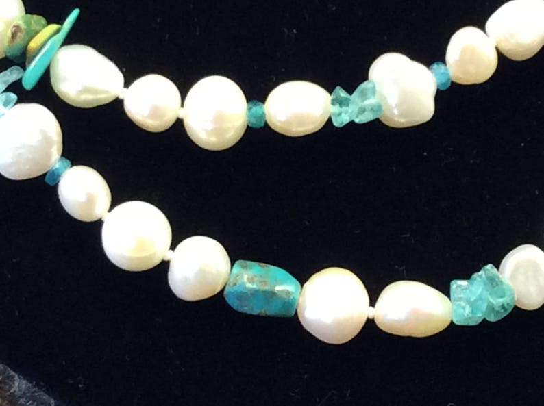 Honora Collection Turquoise and Pearl 40 Necklace