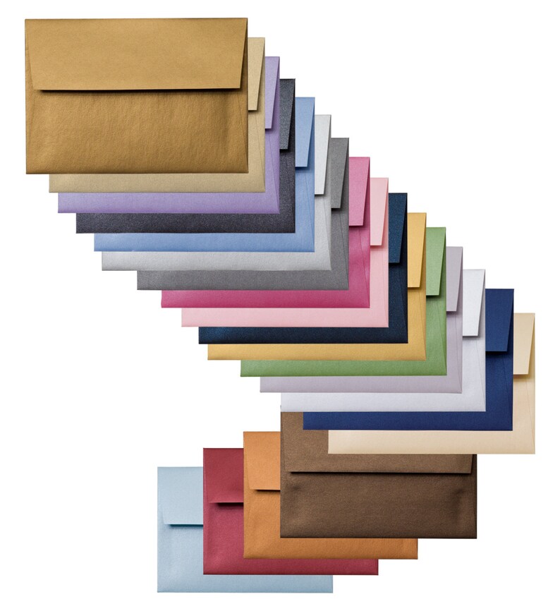 50 A7 Metallic Envelopes Straight Flap Etsy
