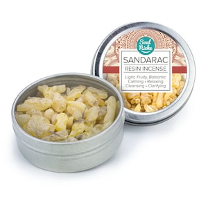 Sandarac Gum Resin - Resin Incense - Tetraclinis articulata -  Calm - Relaxation - Uplifting - Packaged in Metal Tin
