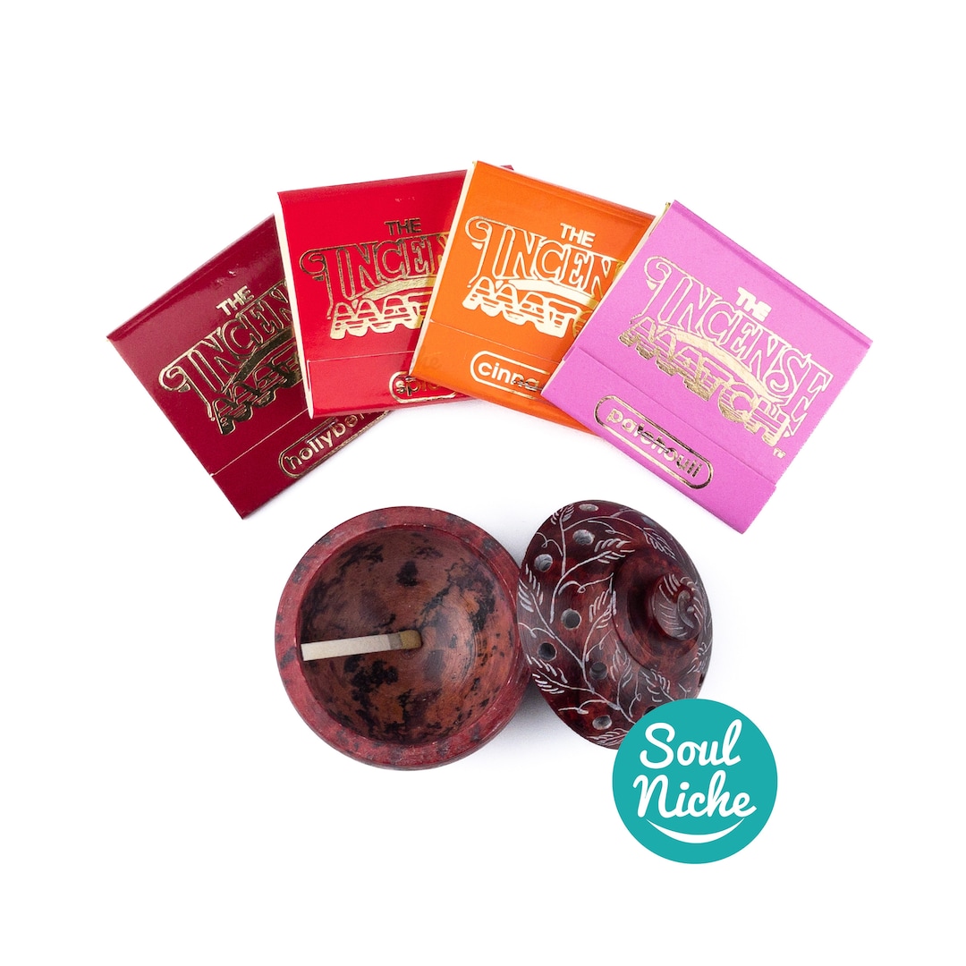 Indian Summer Spice Blend Incense Match Set 4 Match Books Burner