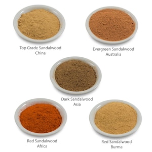 Sandalwood Powder Sampler - Natural sandalwood powder for making incense, high quality, fine sandalwood powder, chandan powder