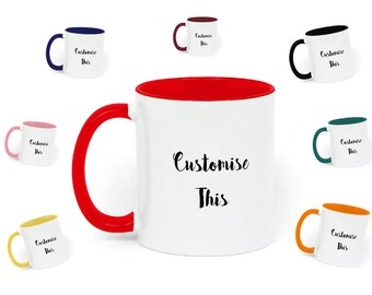 Personalised Two Toned Mugs - Office Gift exchange ideas, Cool gifts for coworkers