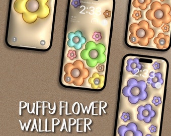 Bundel met 3D-achtergronden, iPhone-achtergrond met bloemen