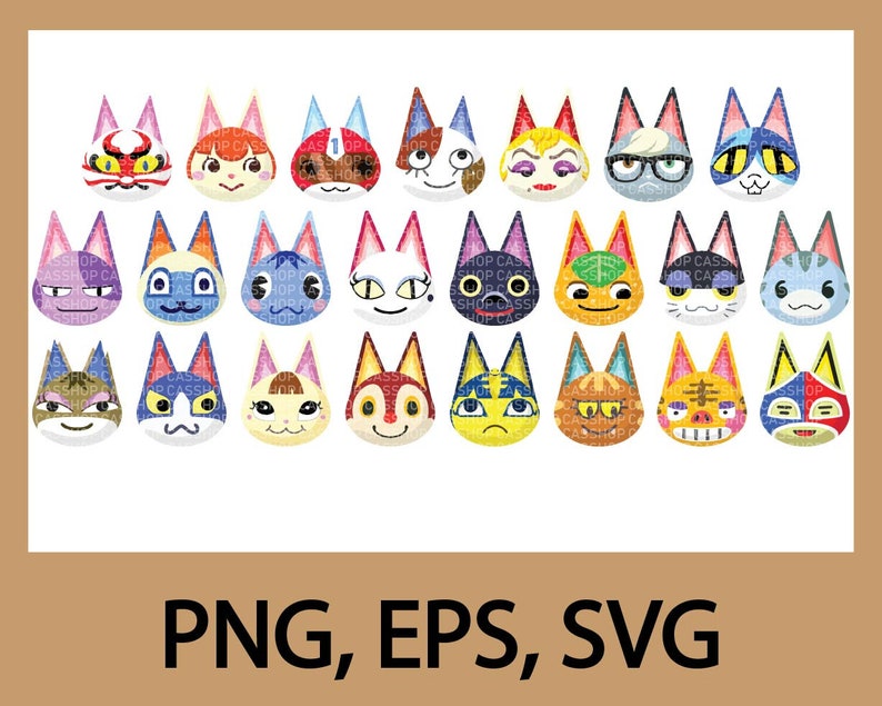 Download Animal Crossing Svg Eps Png Files Animal Crossing Cat Series Etsy