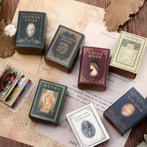 Juego de 100 tarjetas de efímera vintage, juego de tarjetas de diario, paquete de papel para álbumes de recortes y diarios, diario basura