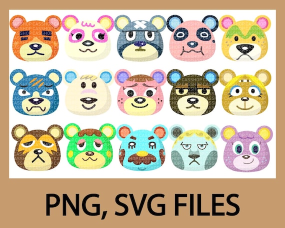 Download 15 Bear Villagers Animal Crossing Svg Png Files Animal Etsy