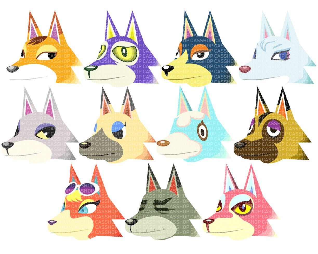 Wolf Villagers Animal Crossing SVG PNG Files Animal Crossing Etsy Canada