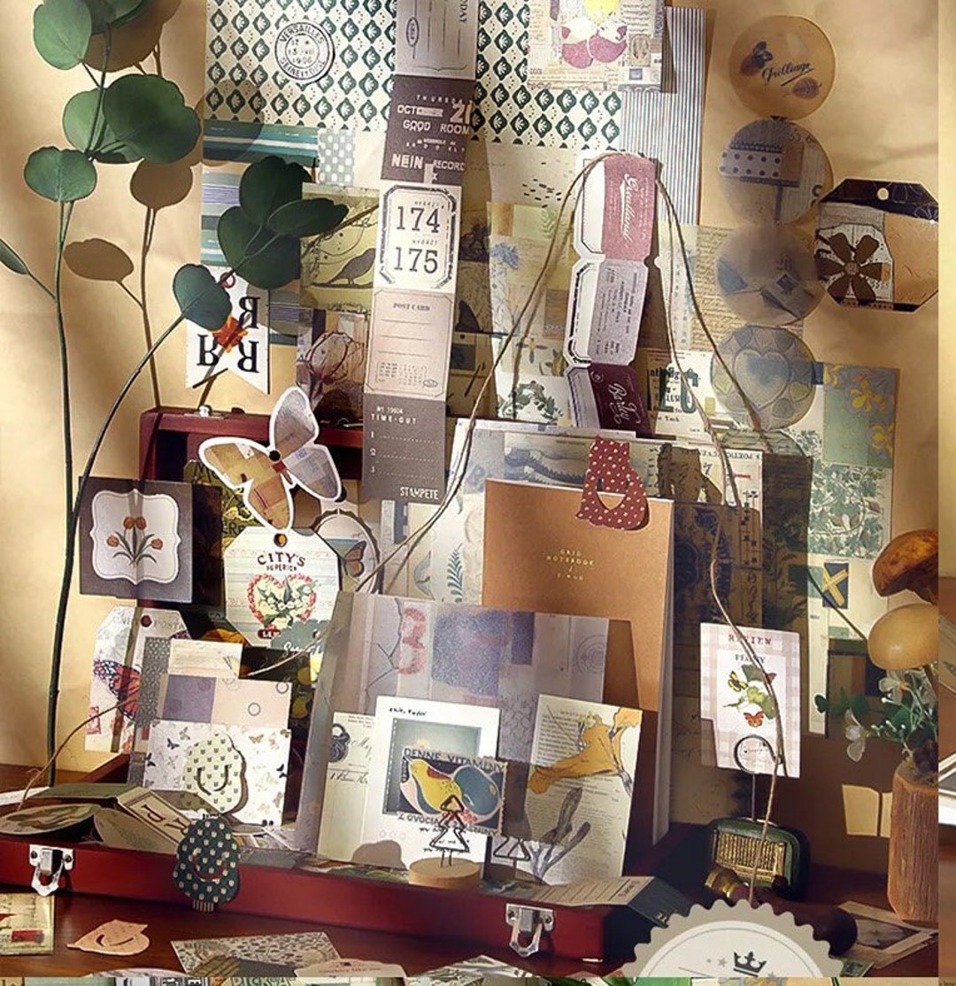 86 Pcs Junk Journal Ephemera Kit, DIY Scrapbooking Pack Collage Junk ...