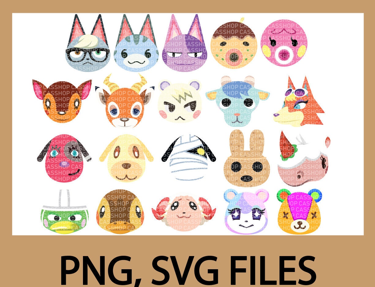 Download Animal crossing SVG PNG files 20 Animal Crossing Characters | Etsy