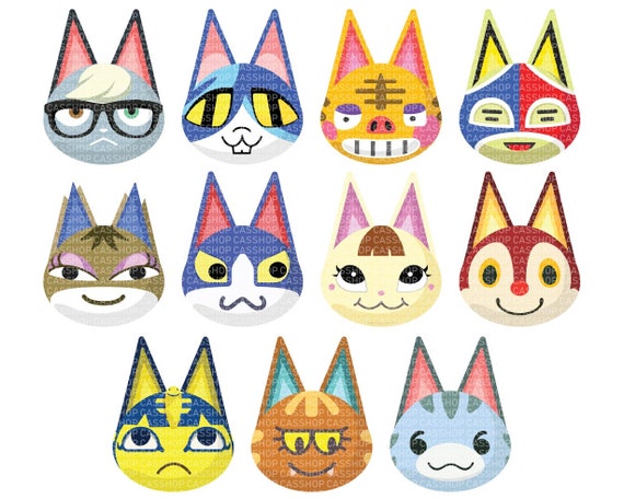 Download Cat Villagers Animal Crossing Svg Eps Png Files Animal Etsy