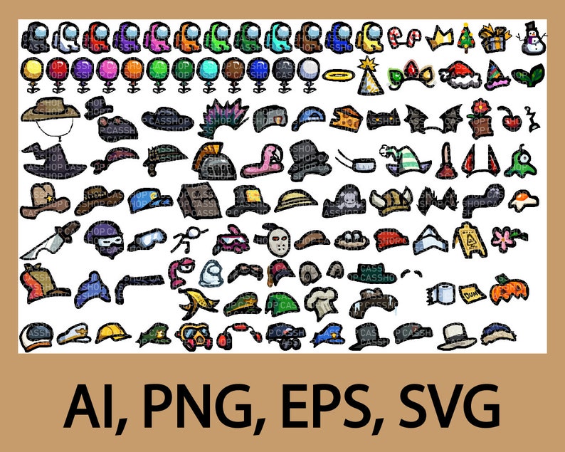 Download Among us vector files Among Us ai among us hats svg | Etsy