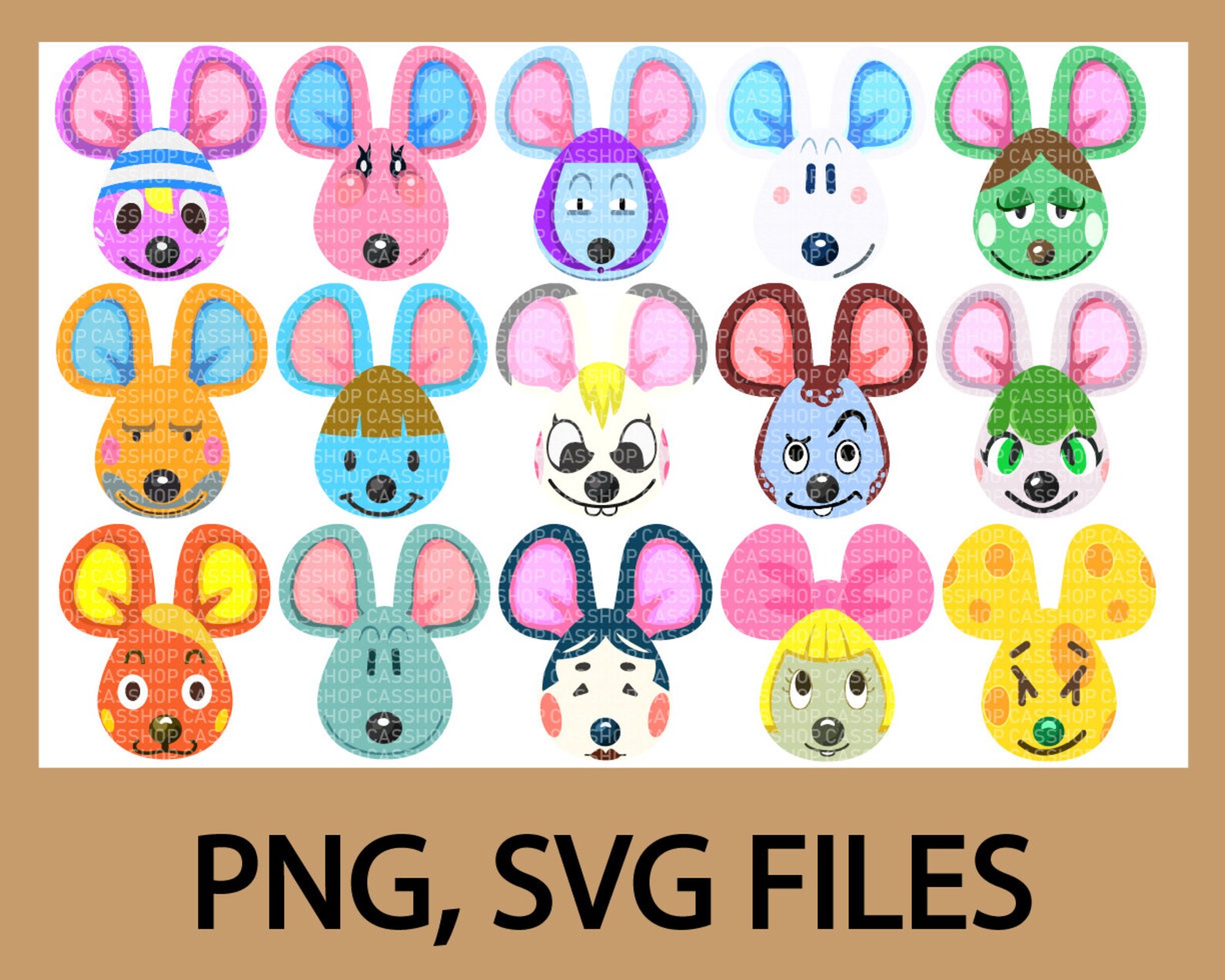 Download Mouse Villagers Animal crossing SVG PNG files Animal | Etsy